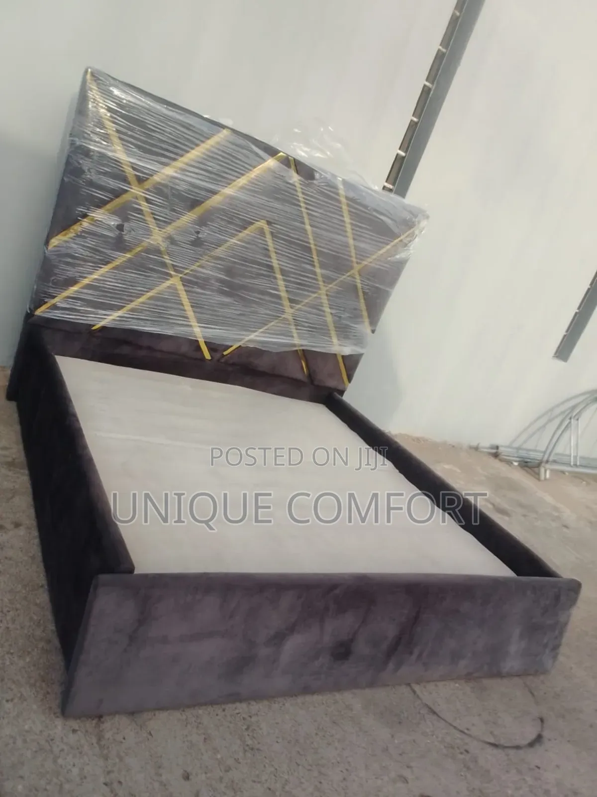 Brand New 6 by 6 Modern Design Upholstered Bedframe