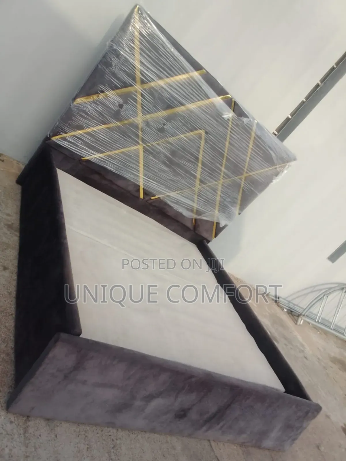 Brand New 6 by 6 Modern Design Upholstered Bedframe