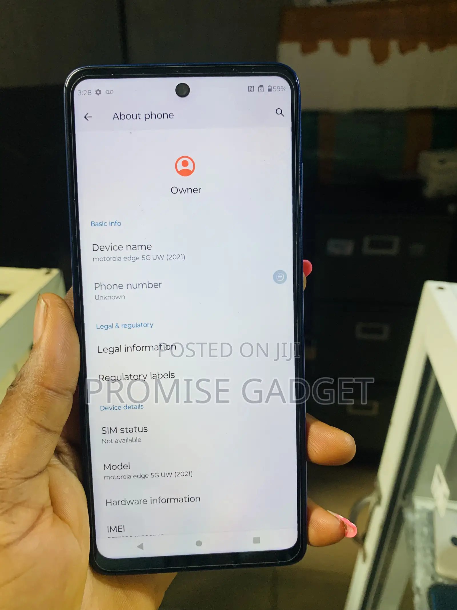 Motorola Edge 5G UW (2021) 256 GB Blue