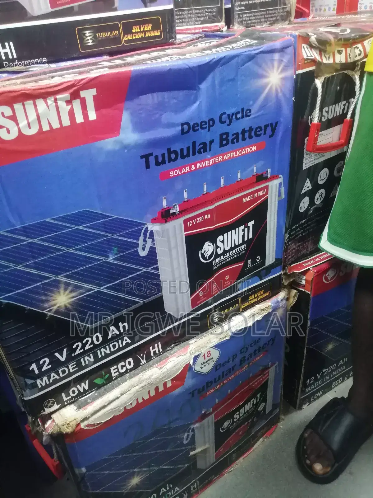 Sunfit Tall Tubular Battery 220 Ah