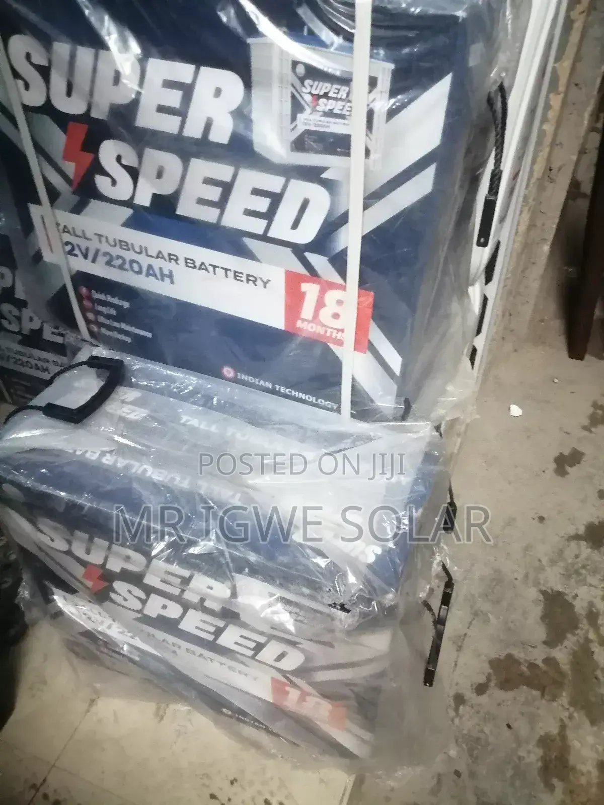 Super Speed Tall Tubular Battery 220ah