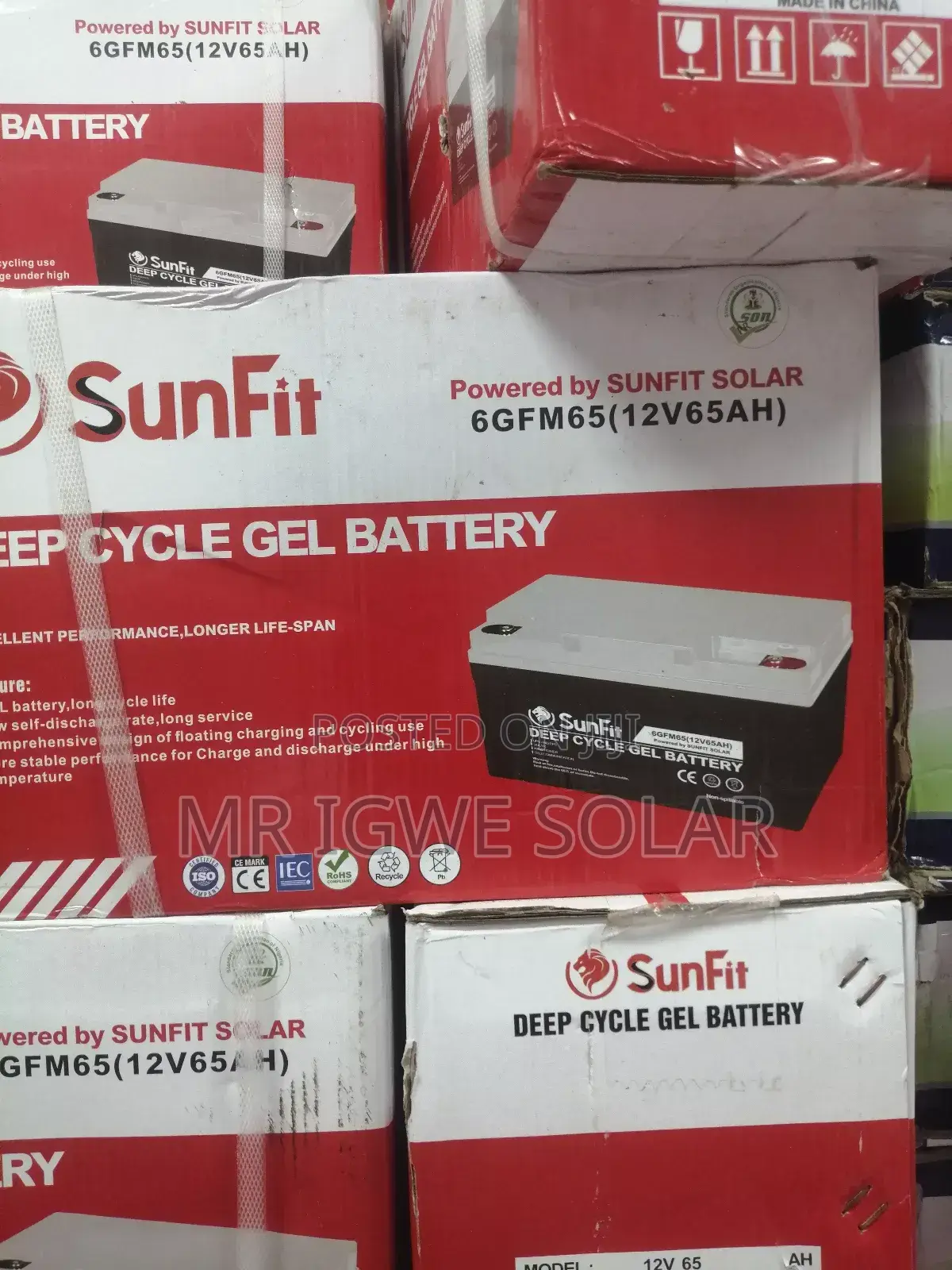 Sunfit Dry Cell Battery 65ah