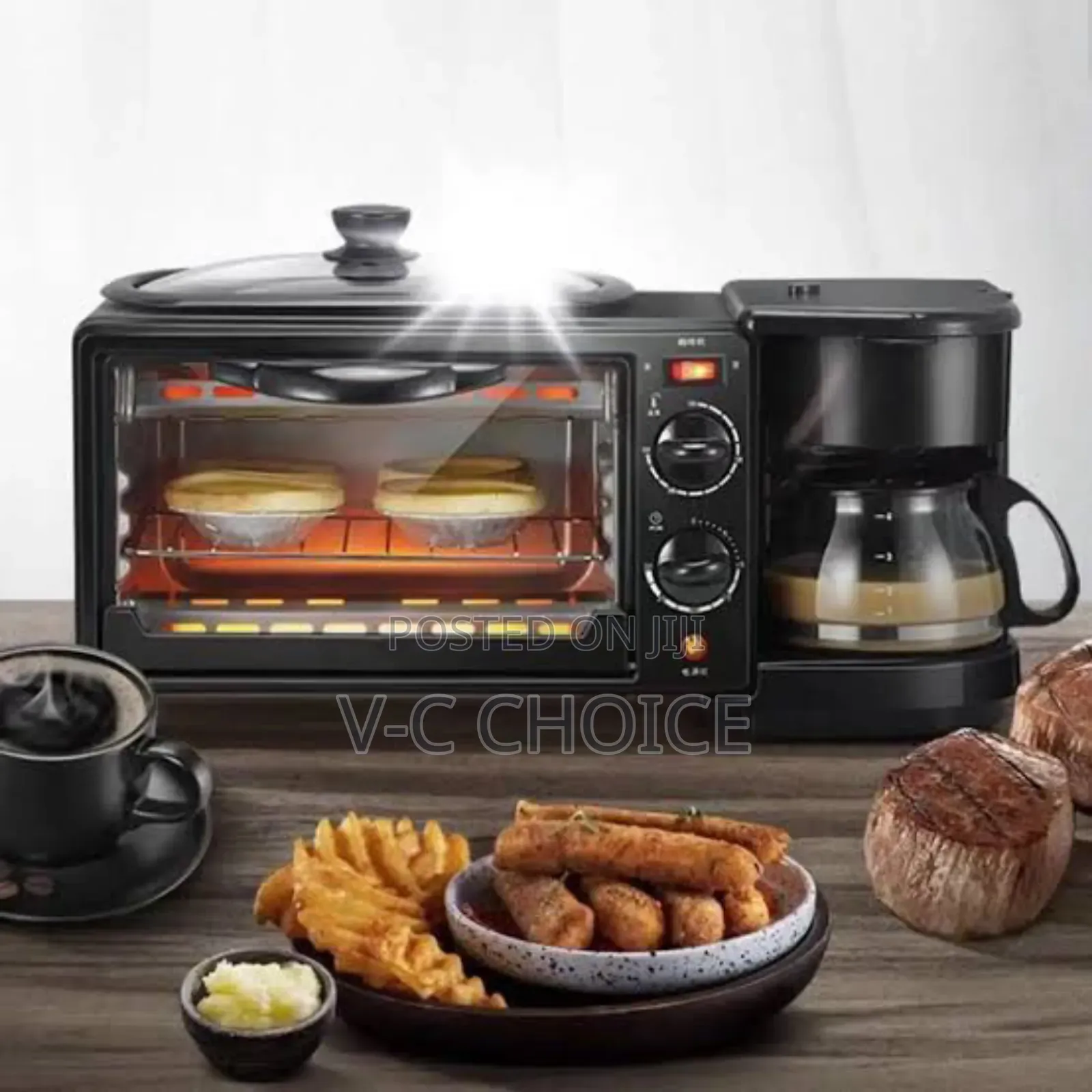 3in1 Breakfast Machine Bread Maker Toaster Electric Minioven