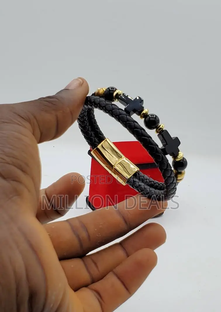 Stylish Cool Lux Men's Leather Bracelet