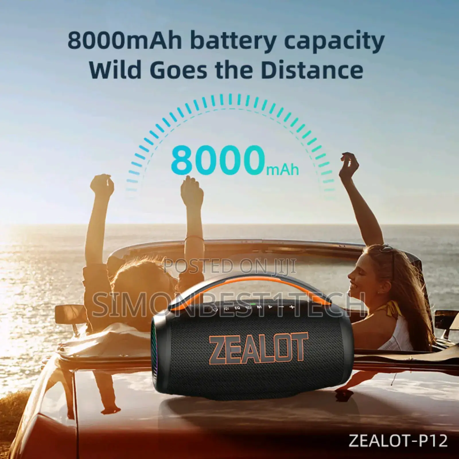 Zealot Speaker P12 With 60w 8000amh