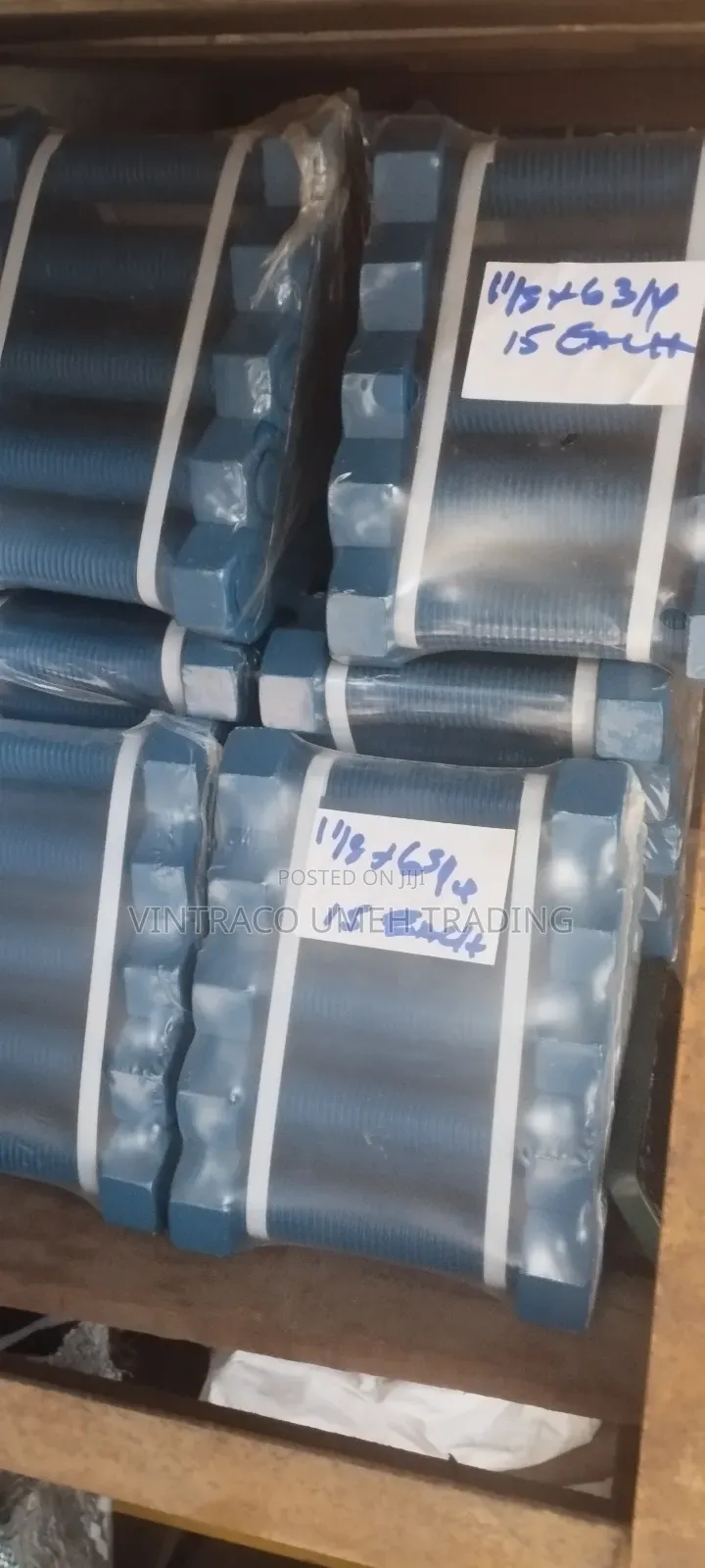 1-1/8 X 6-3/4 Stud Bolt and Nut Teflon Coated (Ptfe)