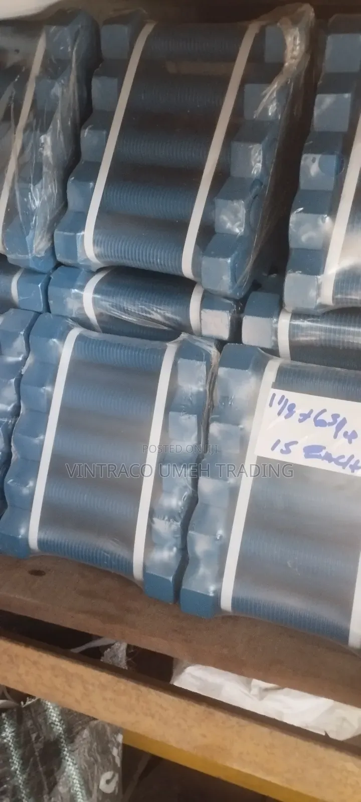 1-1/8 X 6-3/4 Stud Bolt and Nut Teflon Coated (Ptfe)