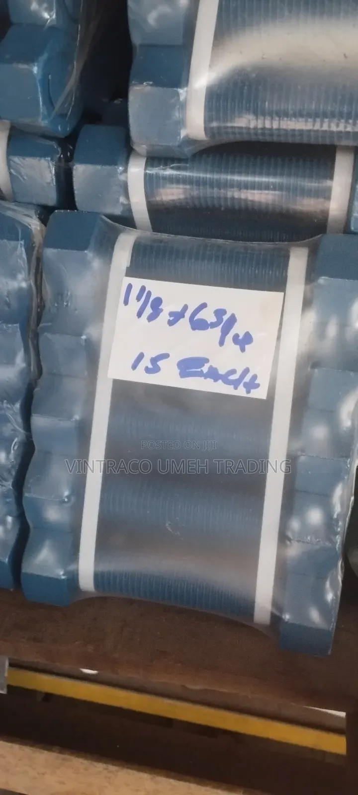 1-1/8 X 6-3/4 Stud Bolt and Nut Teflon Coated (Ptfe)