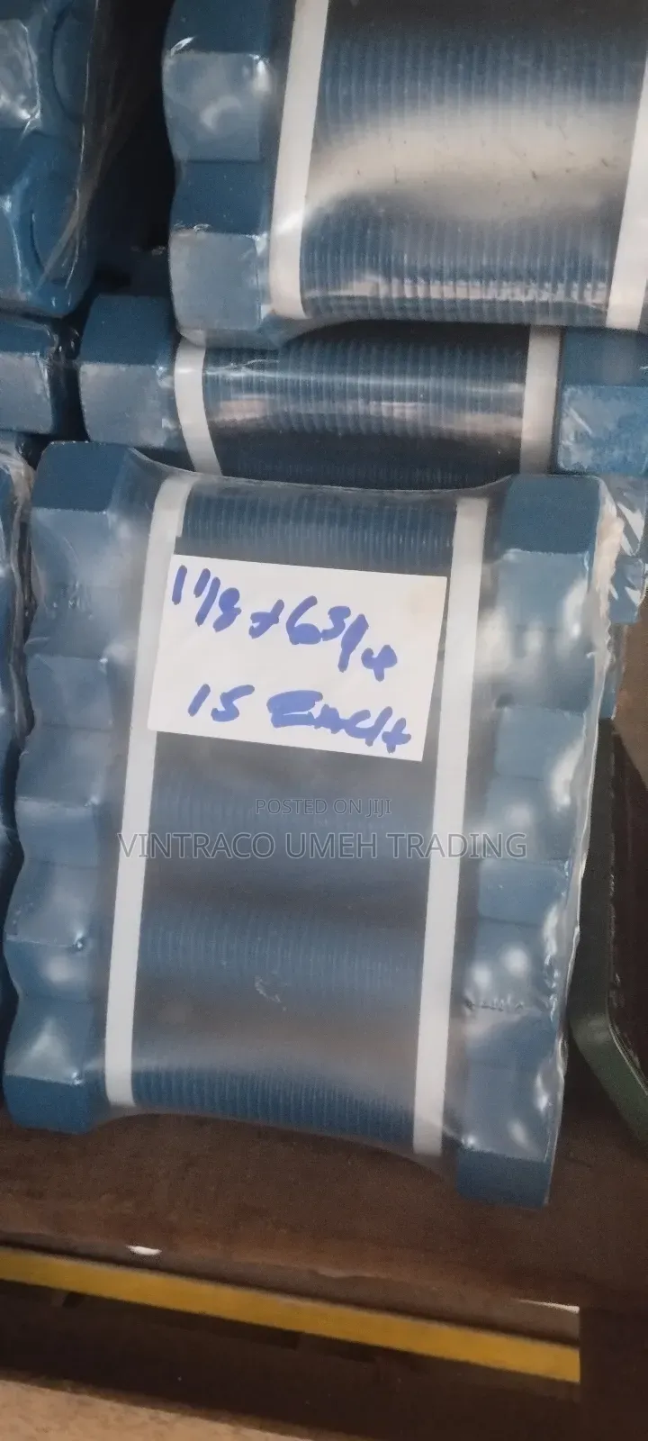 1-1/8 X 6-3/4 Stud Bolt and Nut Teflon Coated (Ptfe)