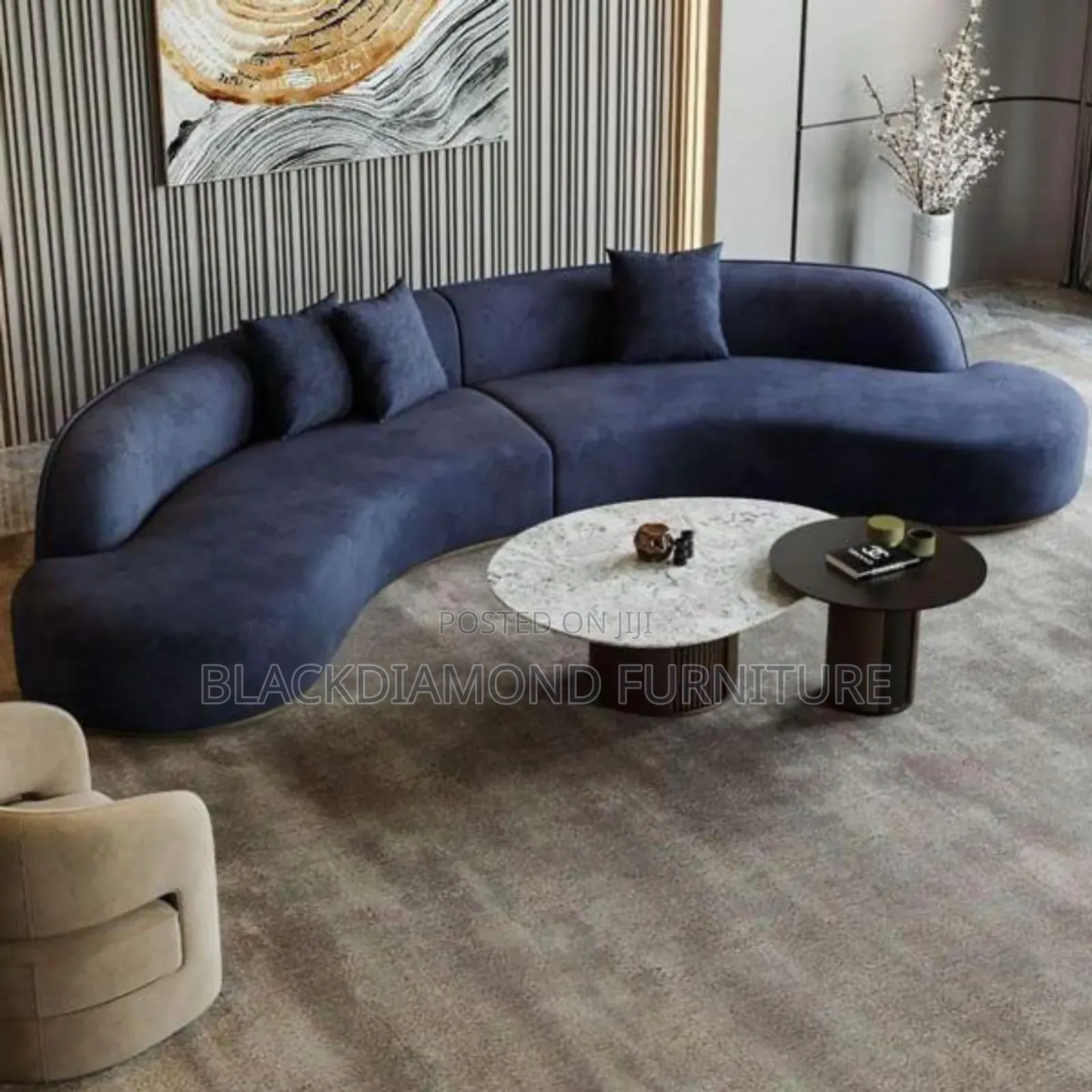 Executive Super Soft Fabrics Sofa by Blackdiamond Furniture