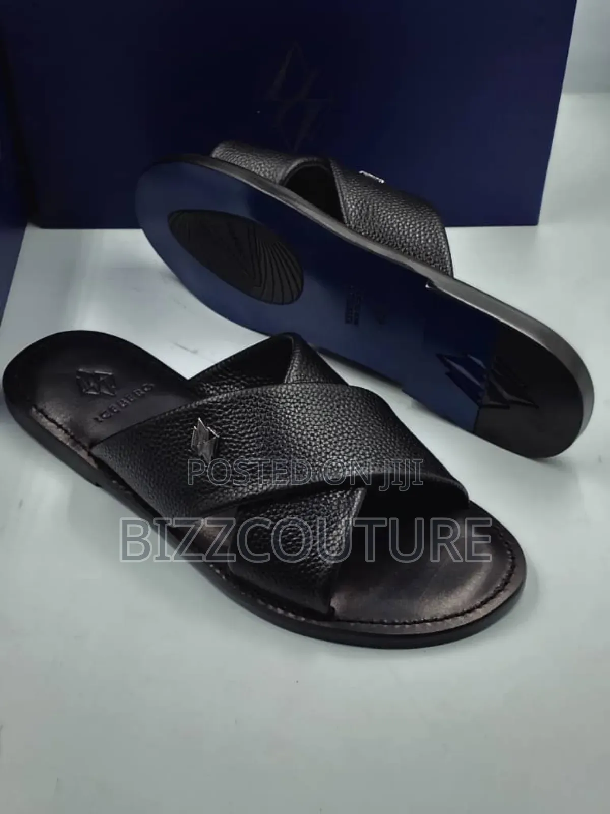 Original Iceberg Leather Slippers Available in Store