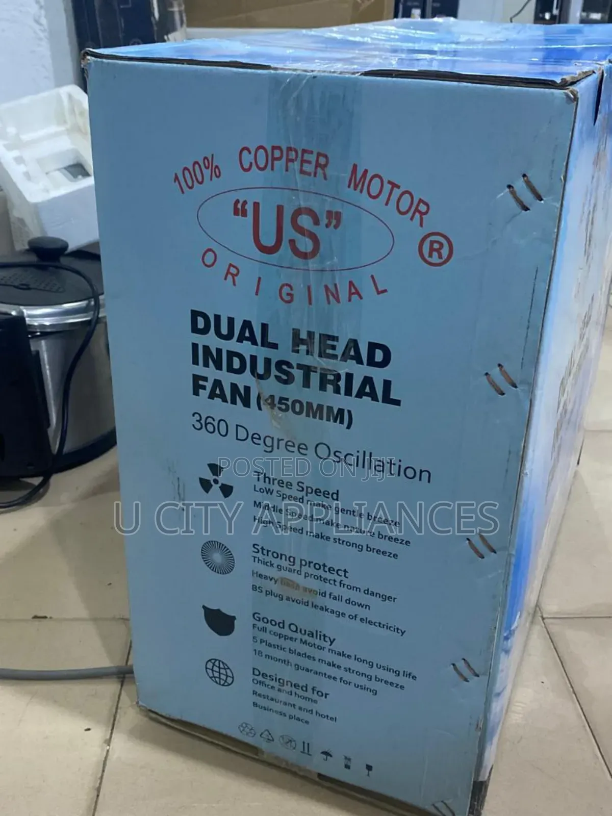 100%Copper Mother U.S Original Dual Head Industrial Fan