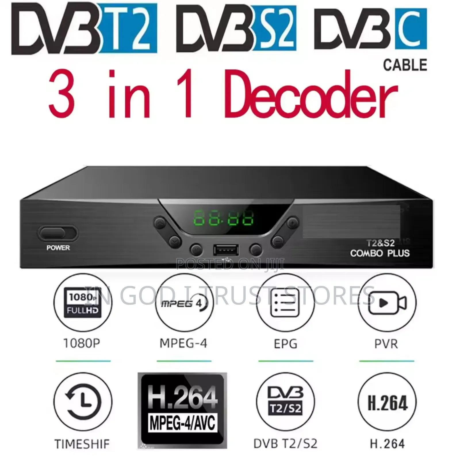 Master DVB T2 S2 Combo Plus Satellite Tv