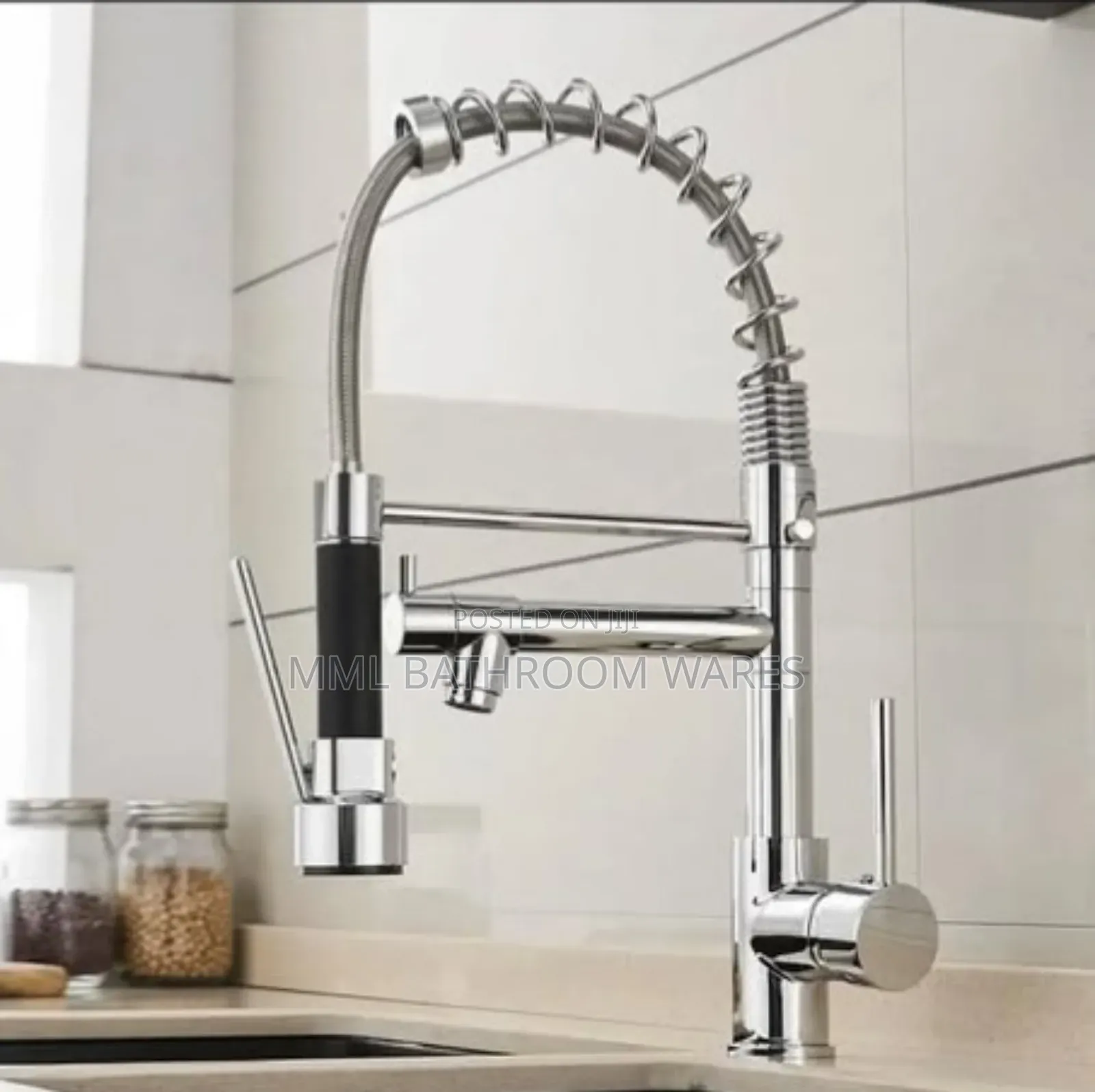 Double Spout Spring Kitchen Sink Mixer Faucets