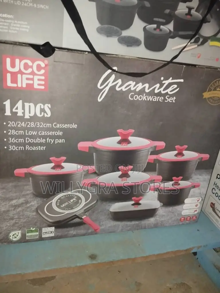 Ucc Life 14pcs Granite Cookware Set