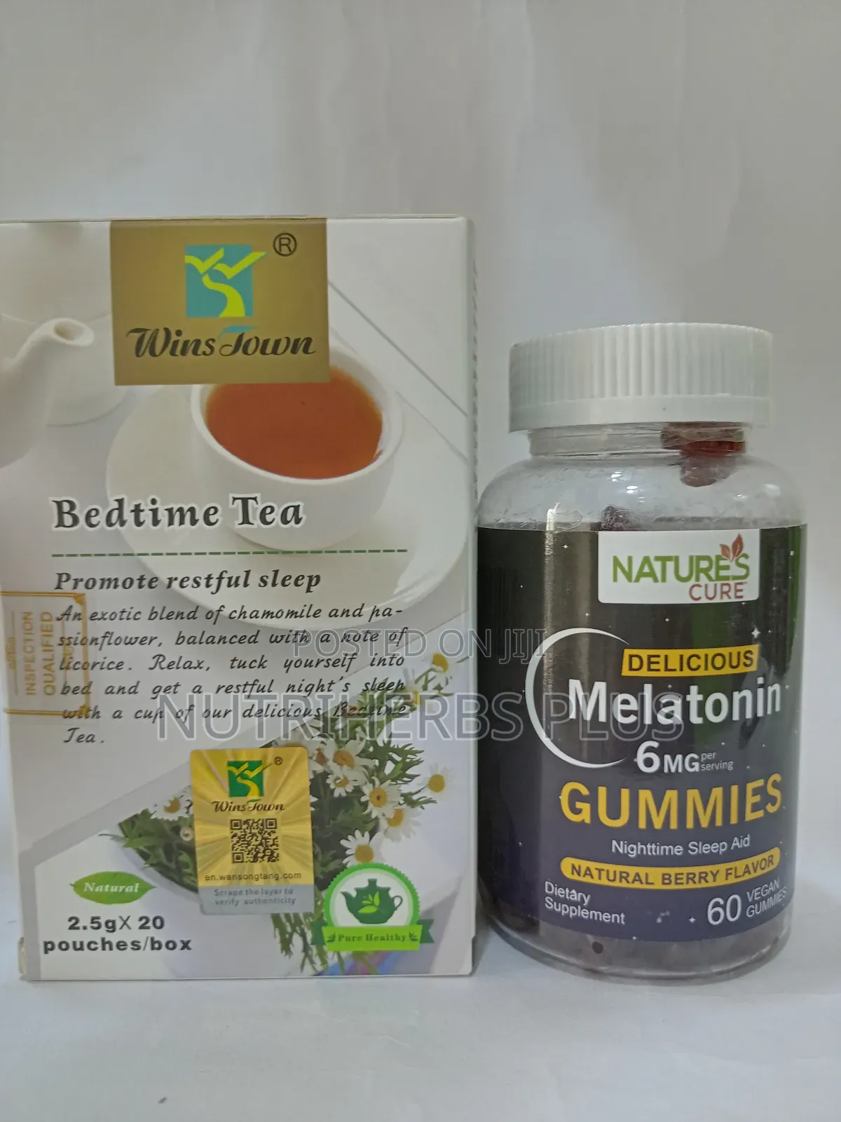 Bedtime Tea+ Melatonin Gummies:Get 100% Night Sleep and Rest