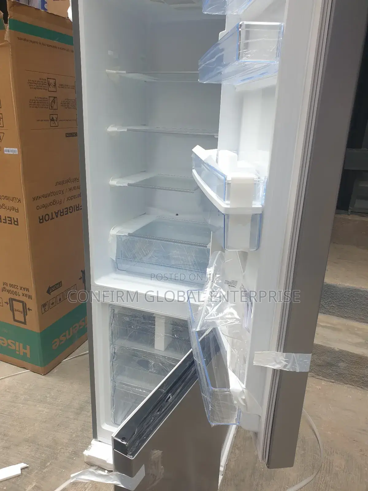 Brand New Original Hisence 264l Bottom Freezer Refrigerator