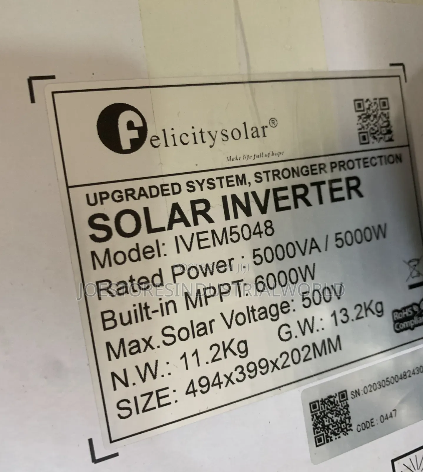 Felicity Solar Inverter 5kva 48v Ivem
