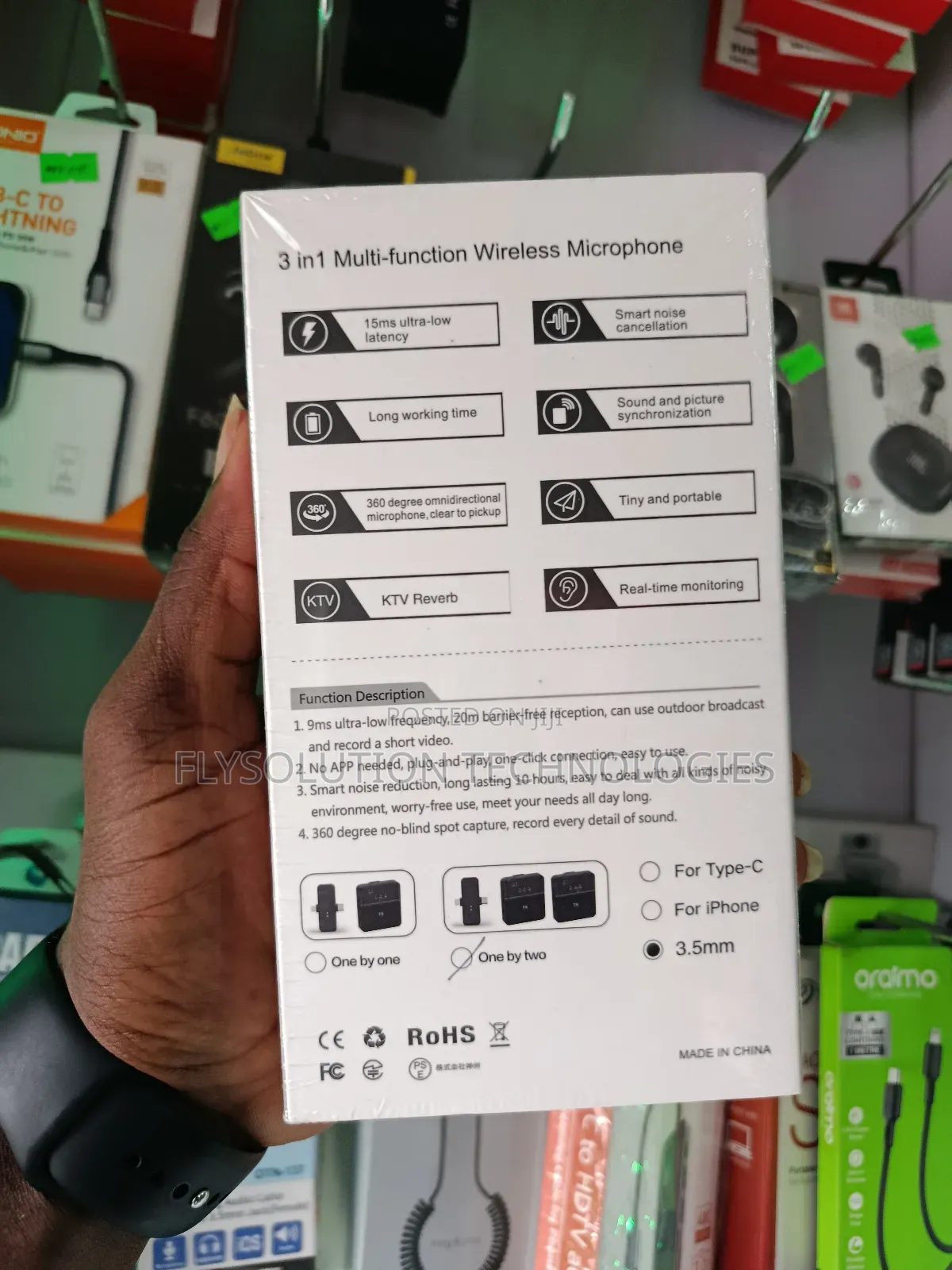 Sx31 Wireless Dual Microphone for iPhone Type C - 3.5mm