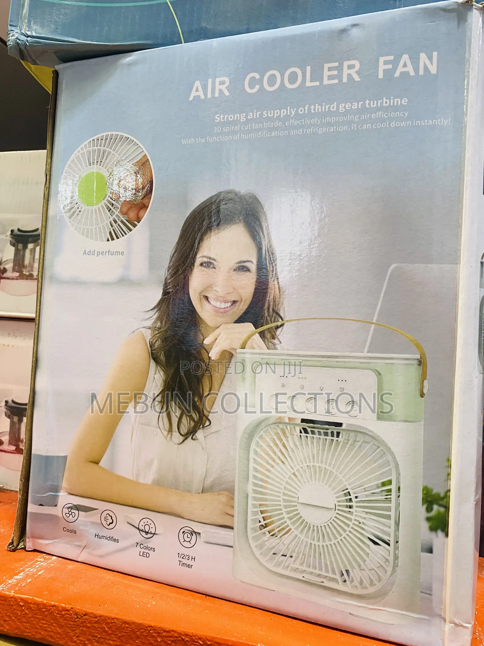 Portable Air Conditioner Fan With 7 Colors Led Light