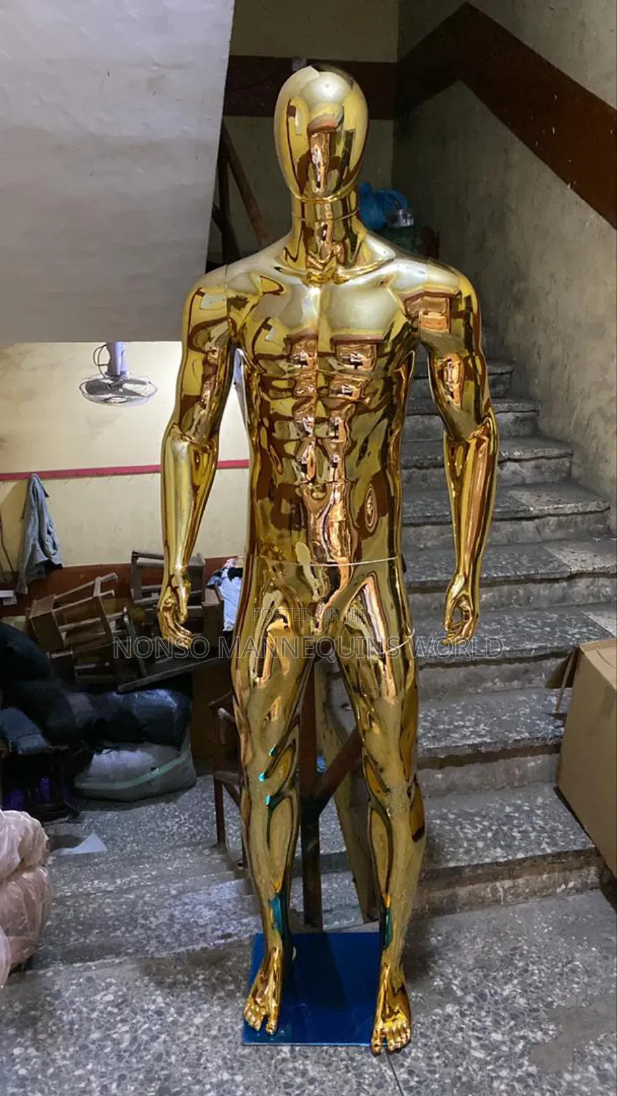 Huge Gold Chromw Male Dummy