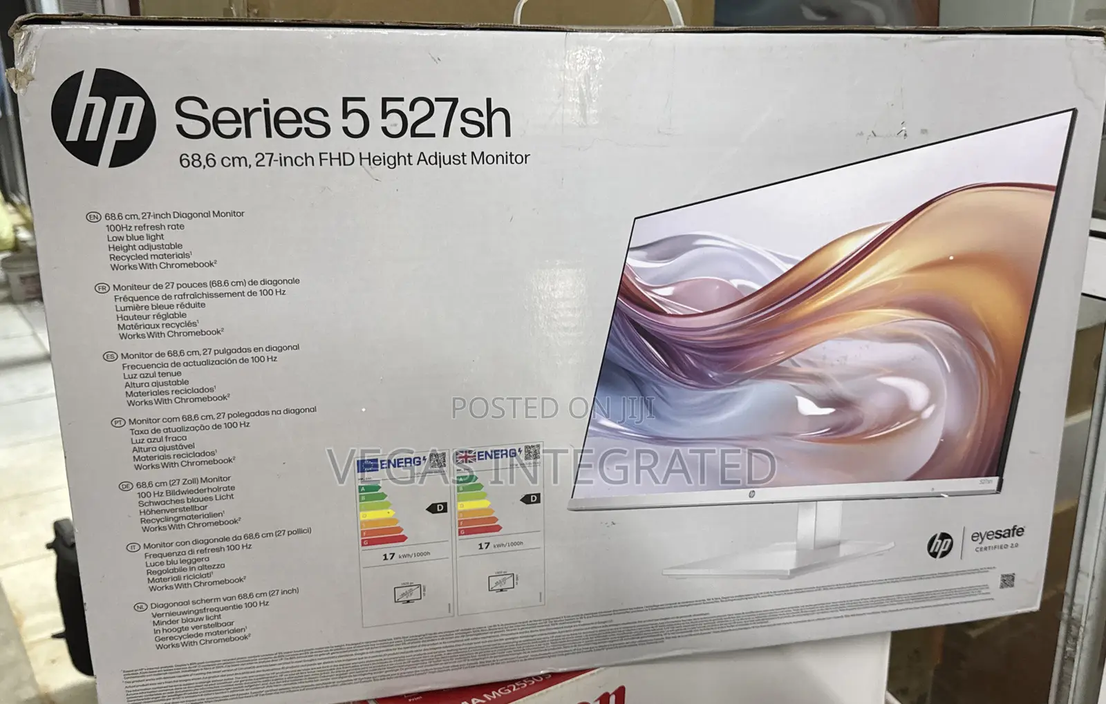 Hp Series 5 27 Inch FHD Height Adjust Monitor - 527sh