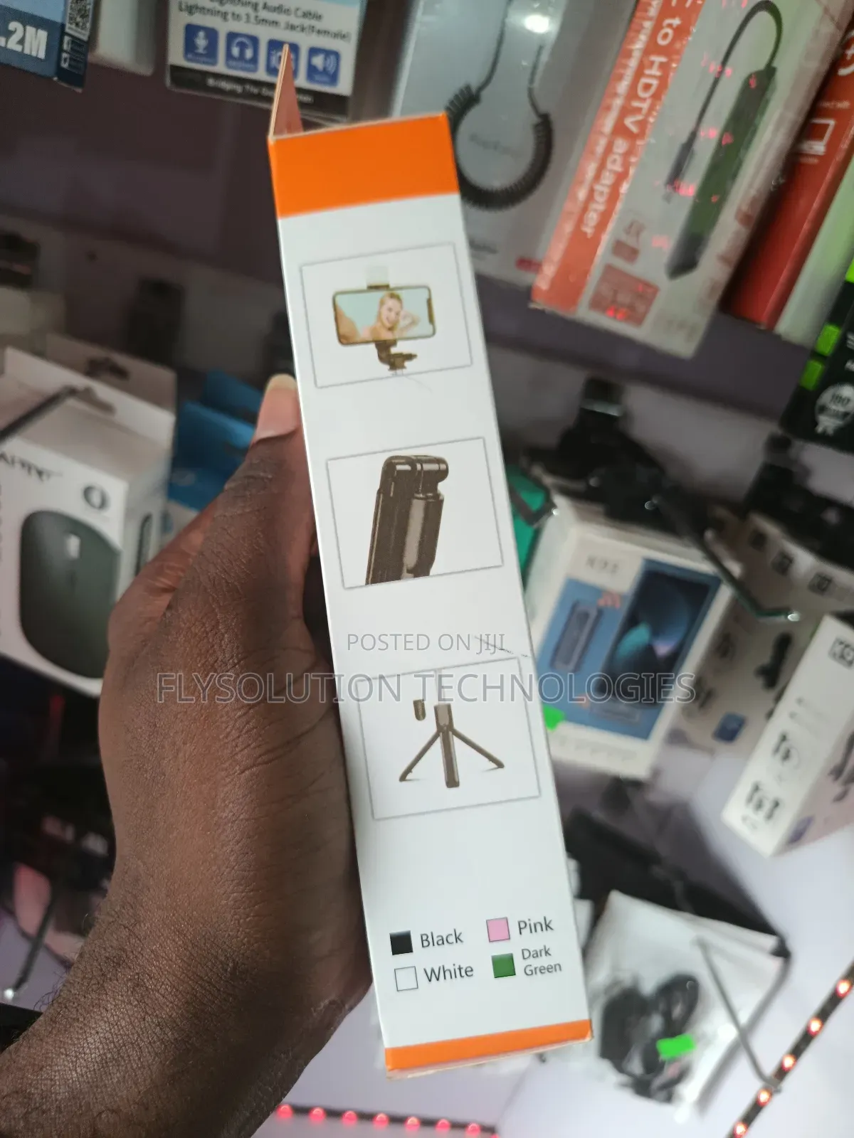 R1s Selfie Stick With Led Light and Bluetooth Shutter