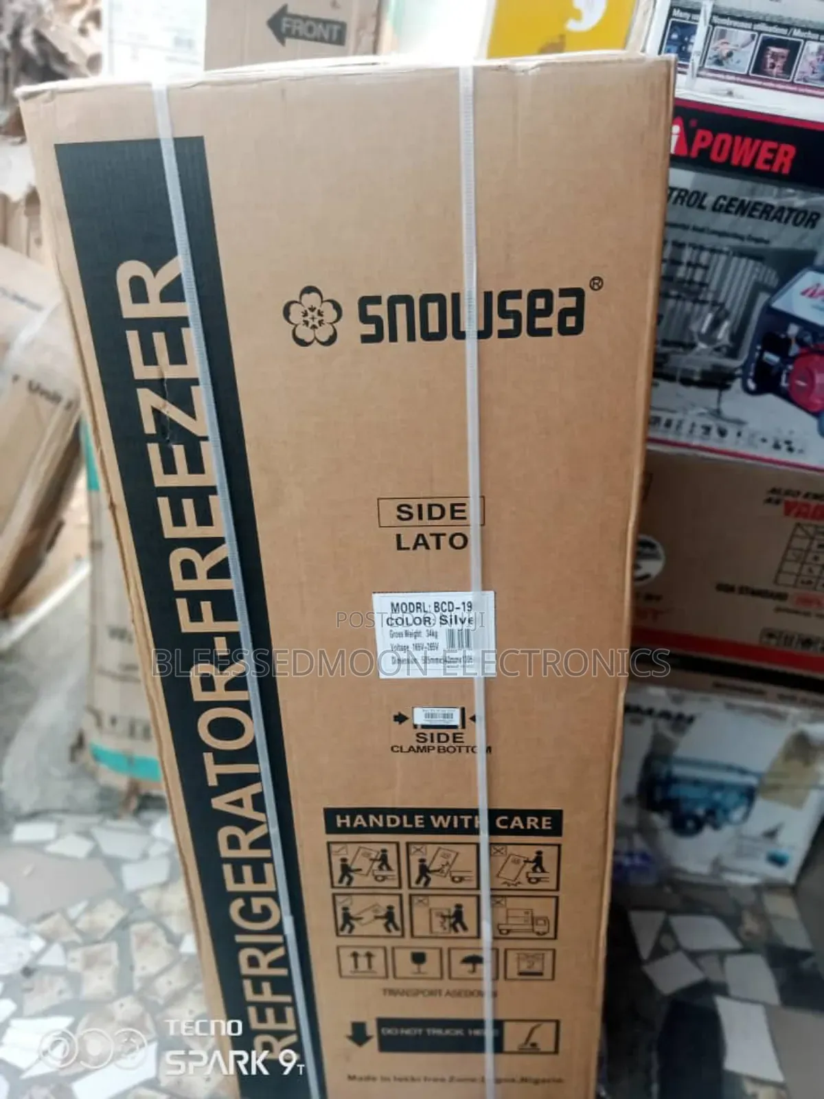 Snowsea 150liters Standing Fridge With Freezer 5 Yrs Warrant