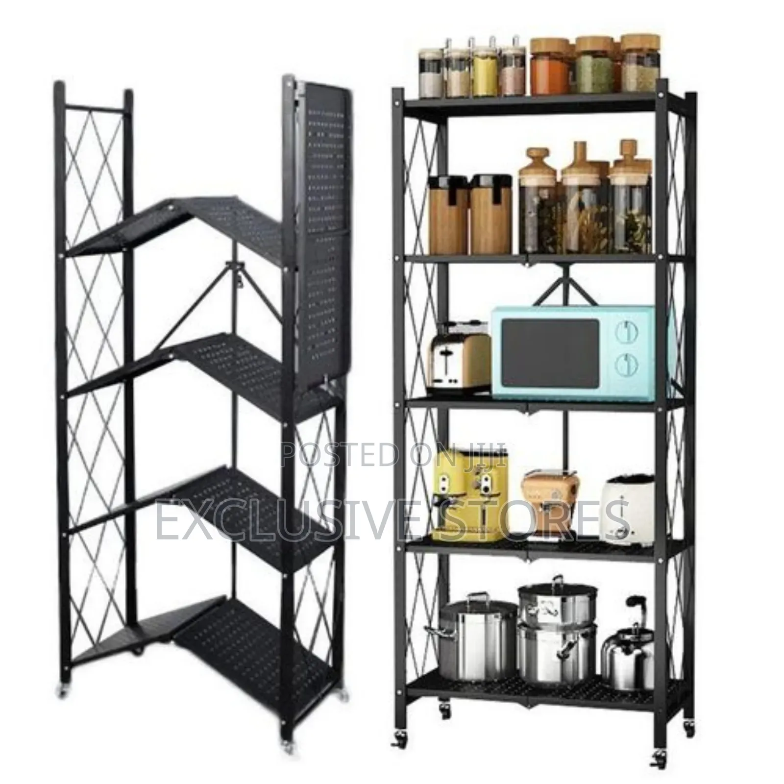 5 Layer Metalluc Foldable 
Kitchen Rack/Organizer