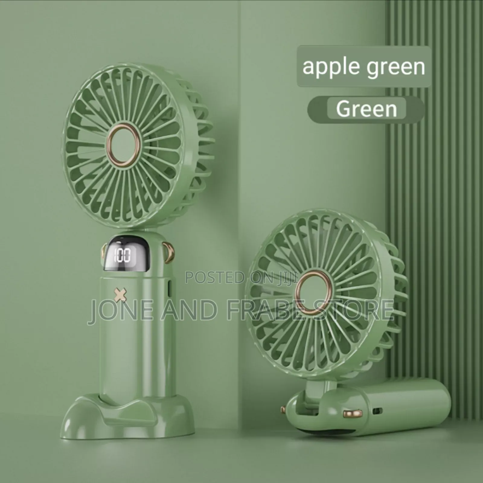 Usb Handheld Mini Portable Digital Display Folding Fan