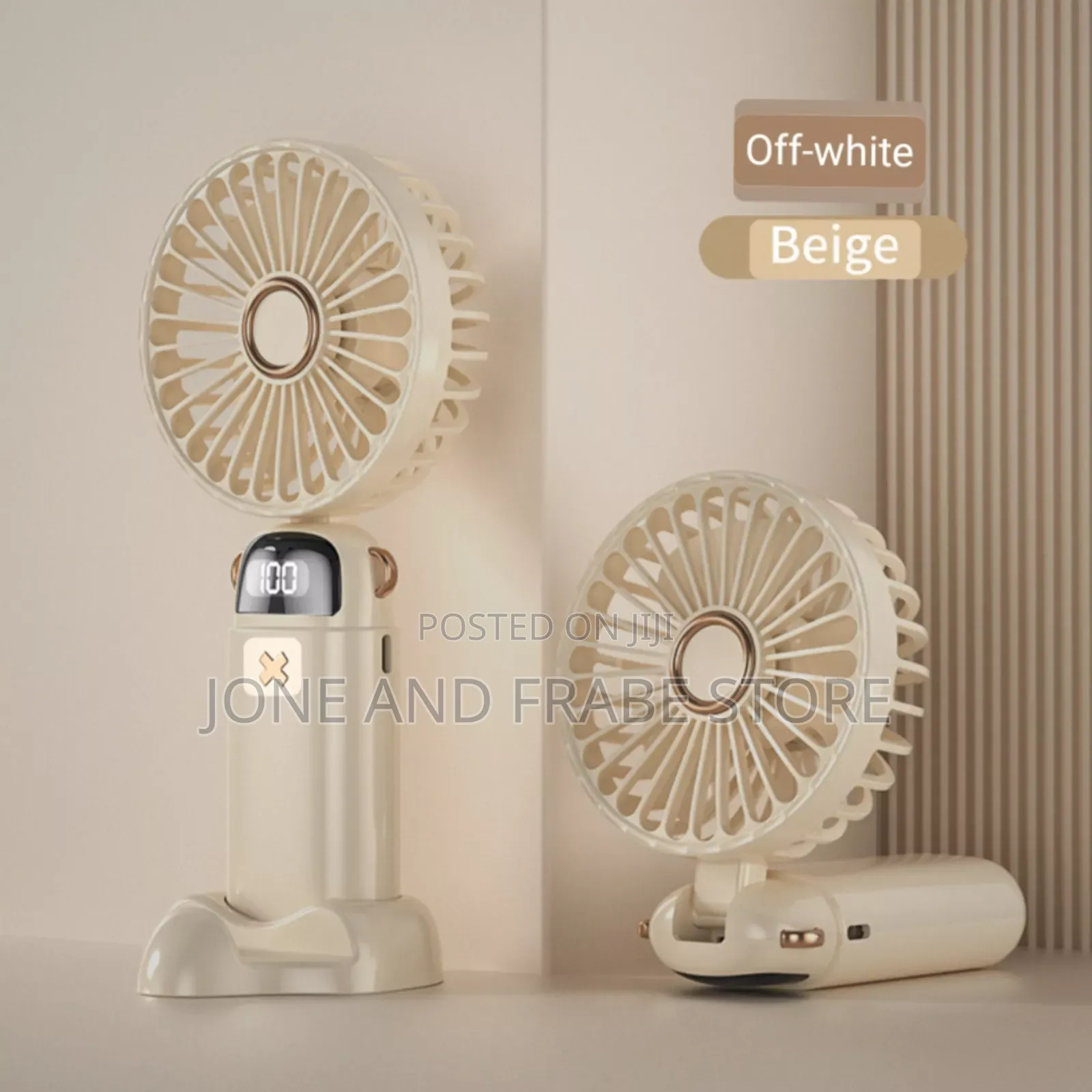 Usb Handheld Mini Portable Digital Display Folding Fan