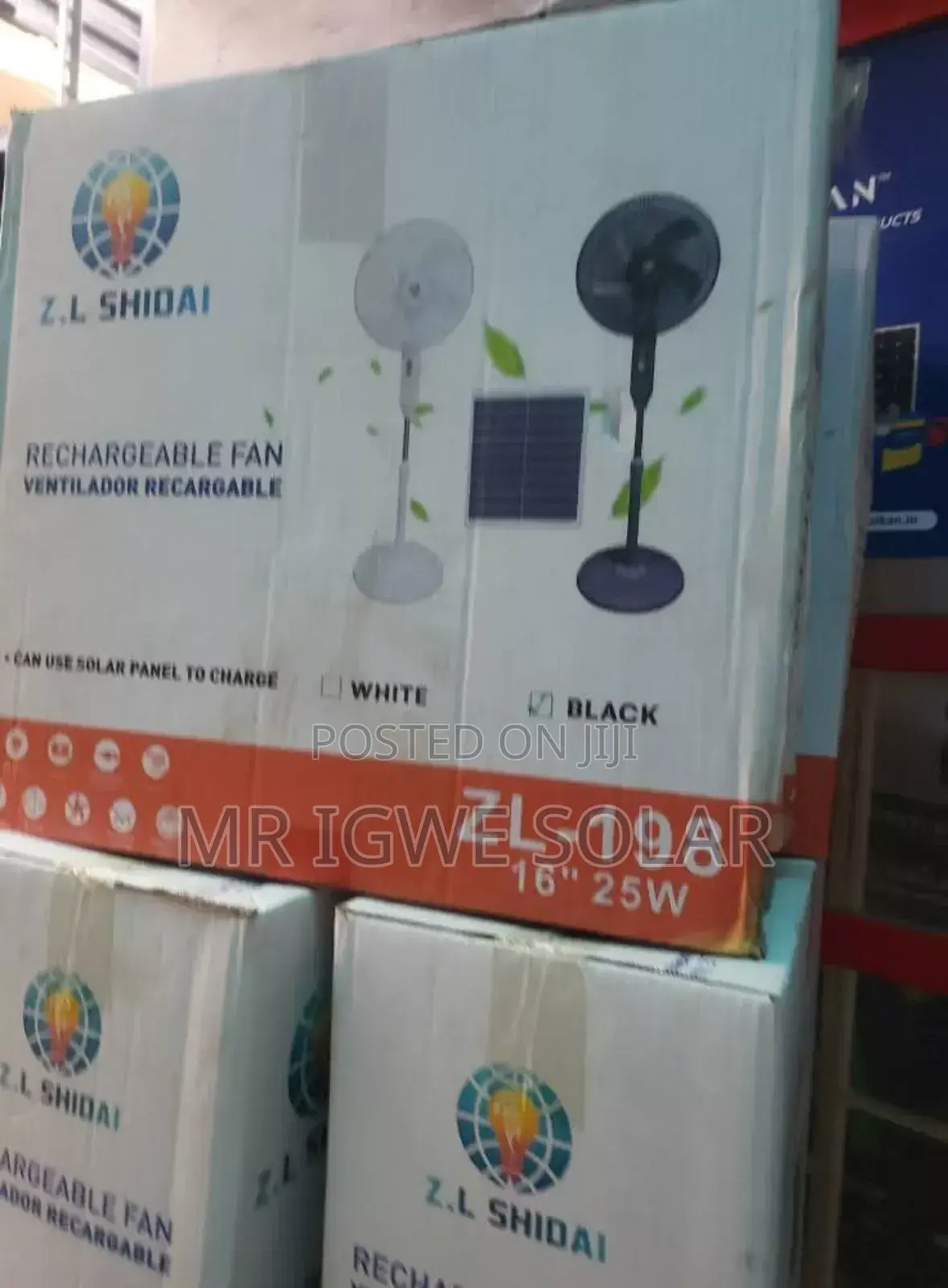Solar Rechargeable Fans