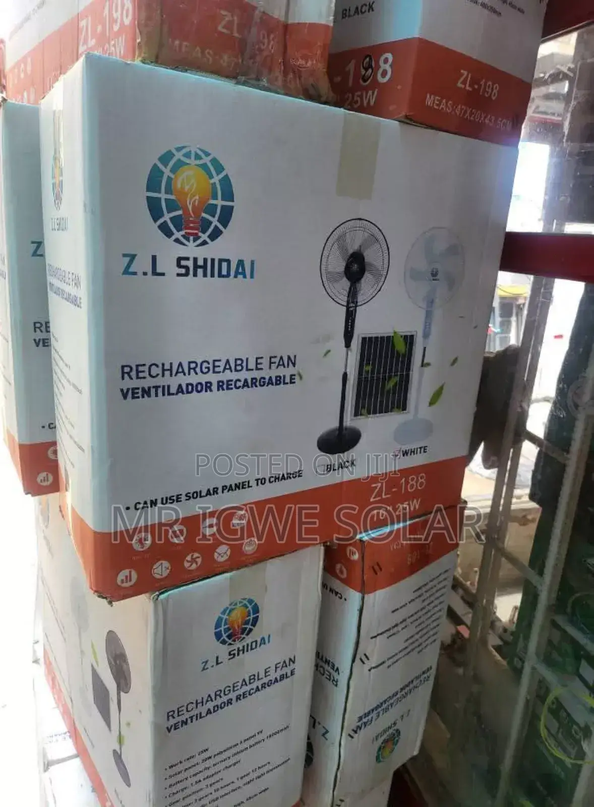 Solar Rechargeable Fans
