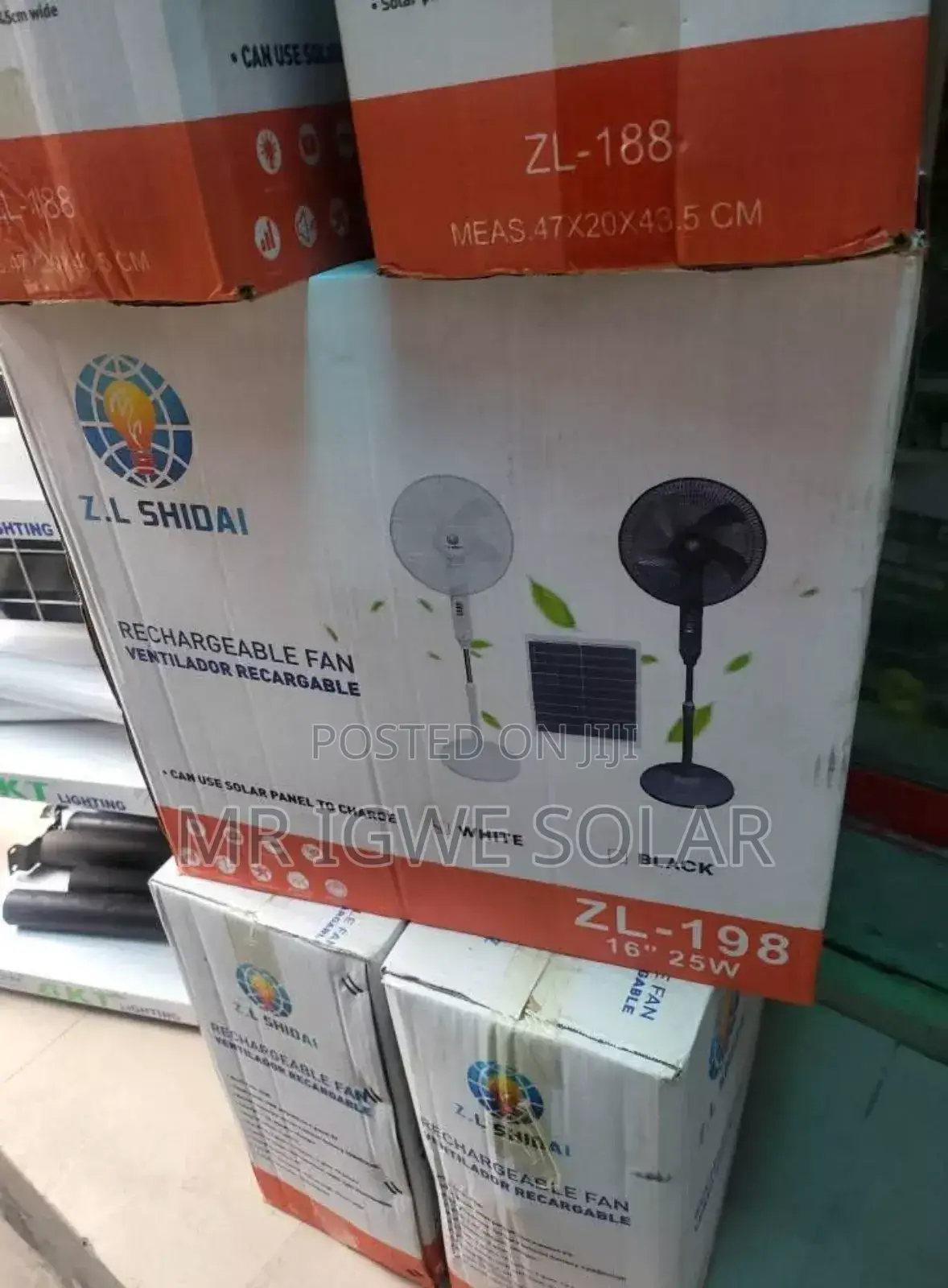 Solar Rechargeable Fans