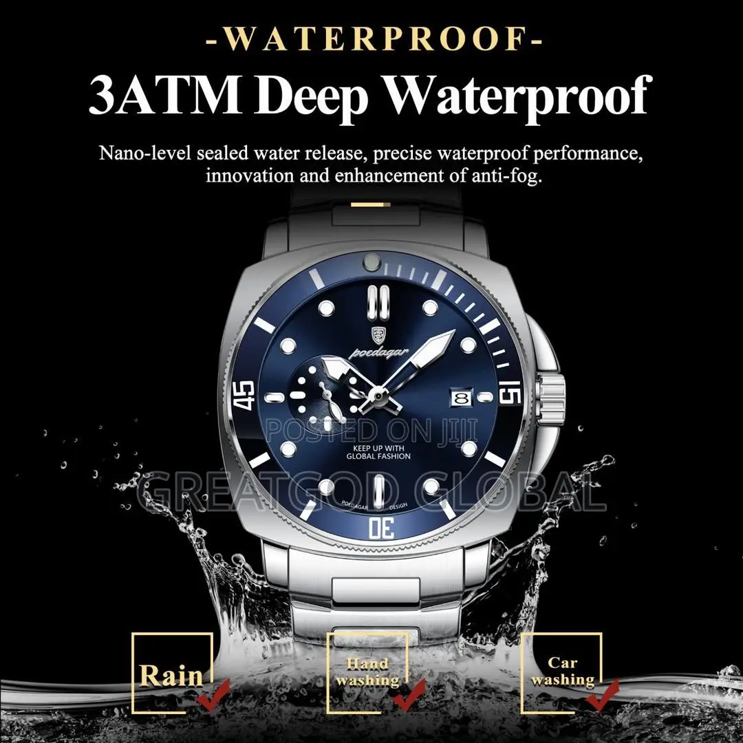 Poedagar Chain Waterproofs With Sapphire Glass