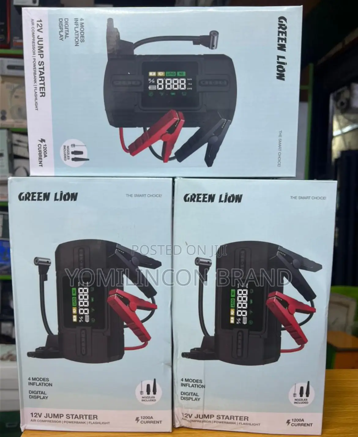 Green Lion 12v Jump Starter 12000 Mah - Black