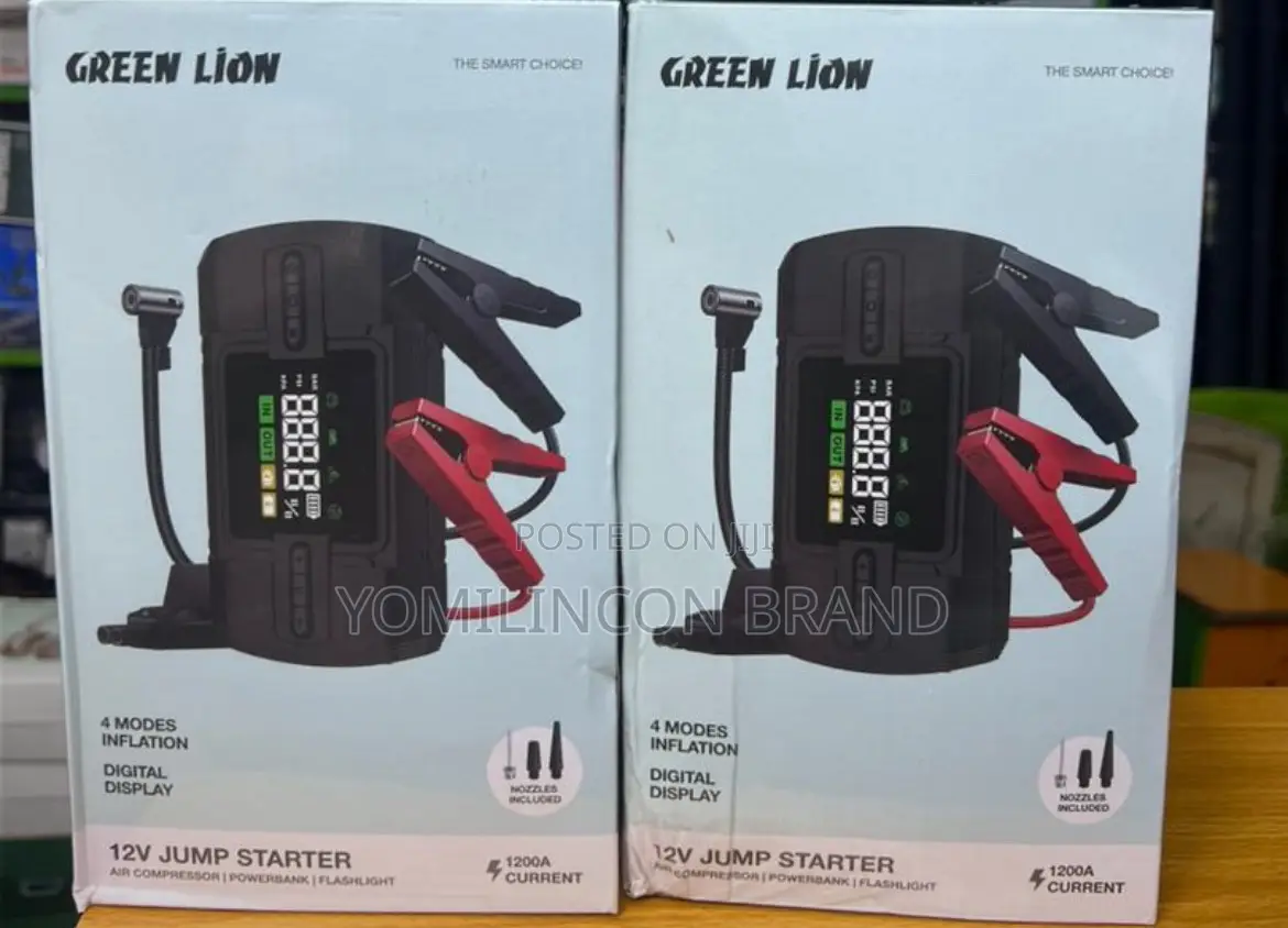 Green Lion 12v Jump Starter 12000 Mah - Black