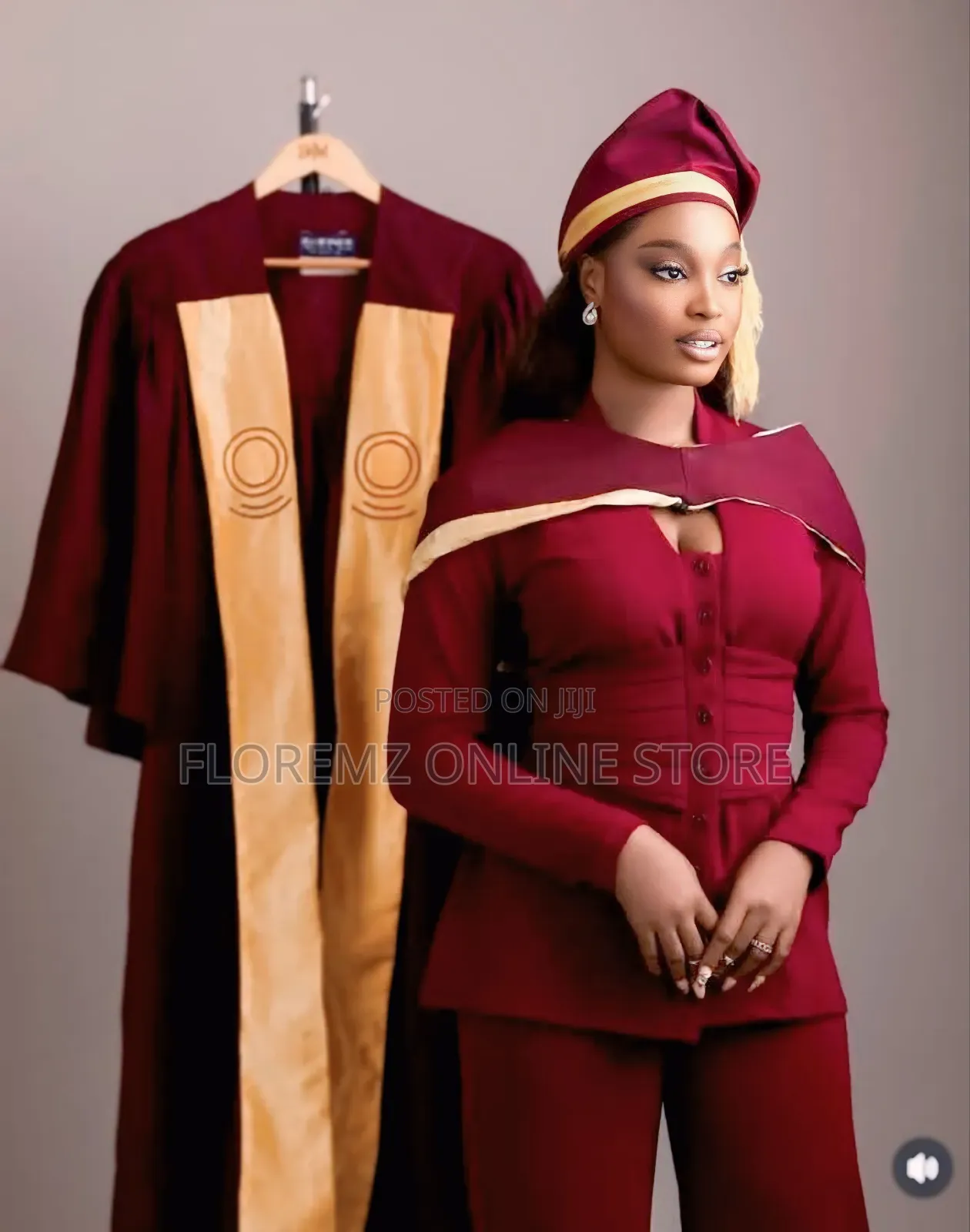 Unilag BSC Convocation / Graduation Gown, Hood Cap for Rent