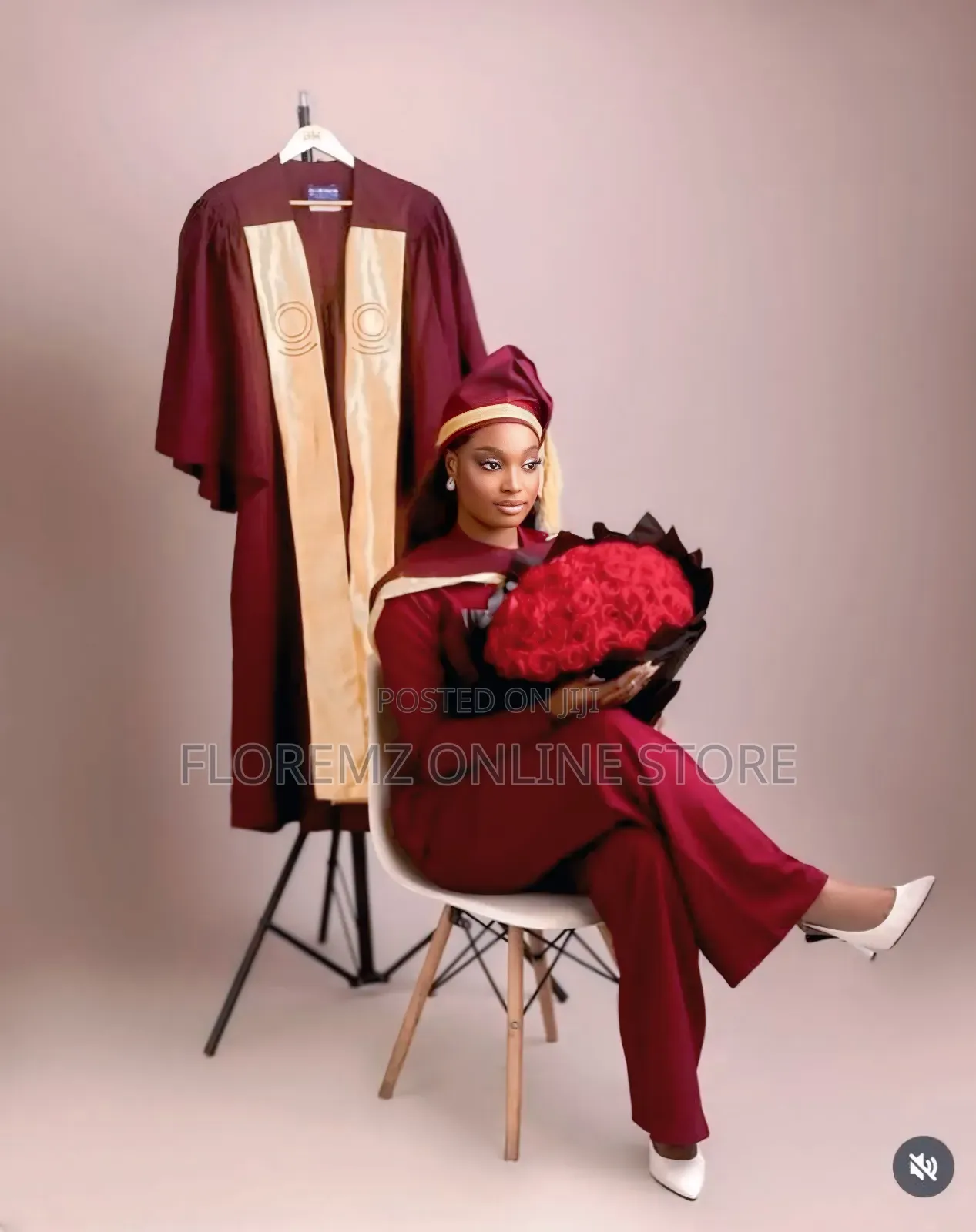 Unilag BSC Convocation / Graduation Gown, Hood Cap for Rent