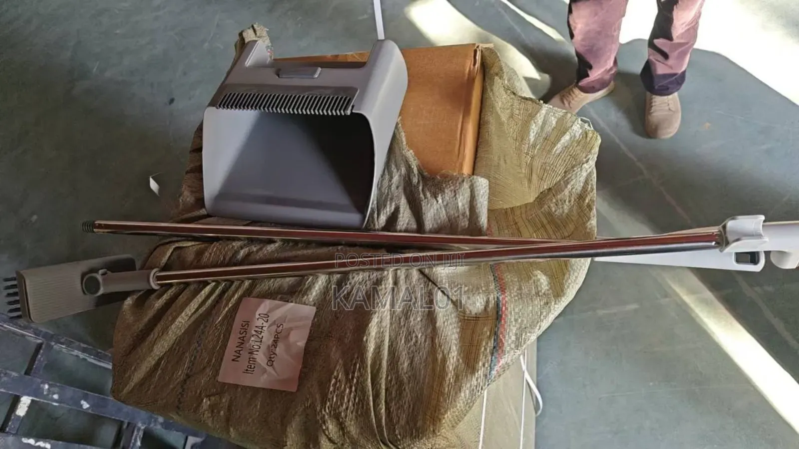 4 in 1 Hand Push Sweepers Broom and Dustpan Set for Home