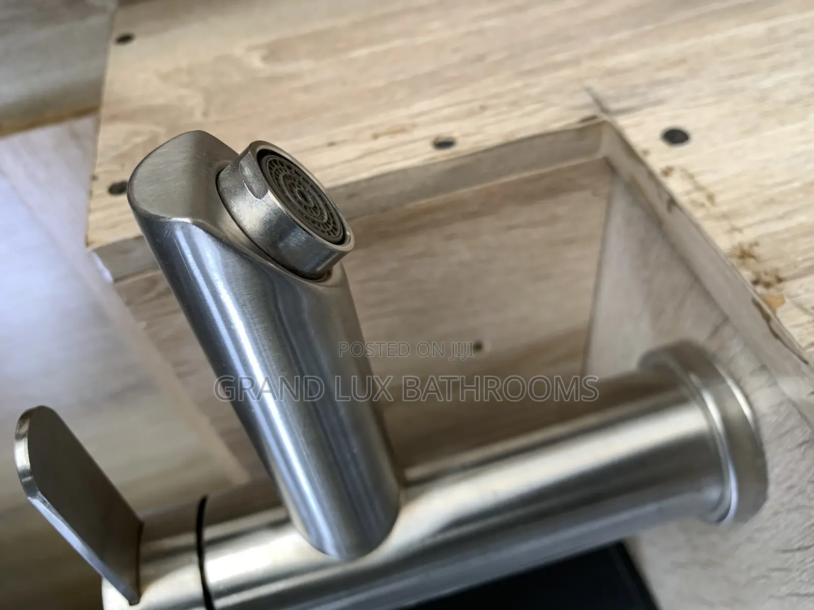Brushed Stainless Steel Cylindrical Mixer Lever Faucet