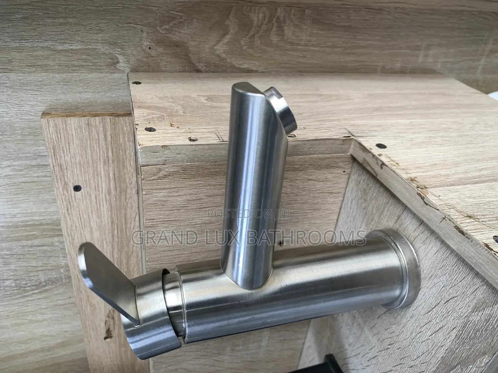 Brushed Stainless Steel Cylindrical Mixer Lever Faucet