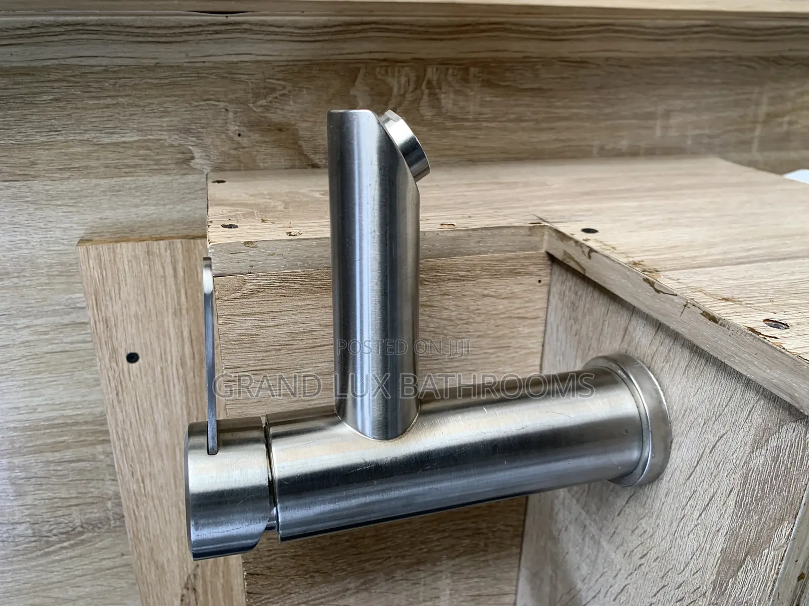 Brushed Stainless Steel Cylindrical Mixer Lever Faucet