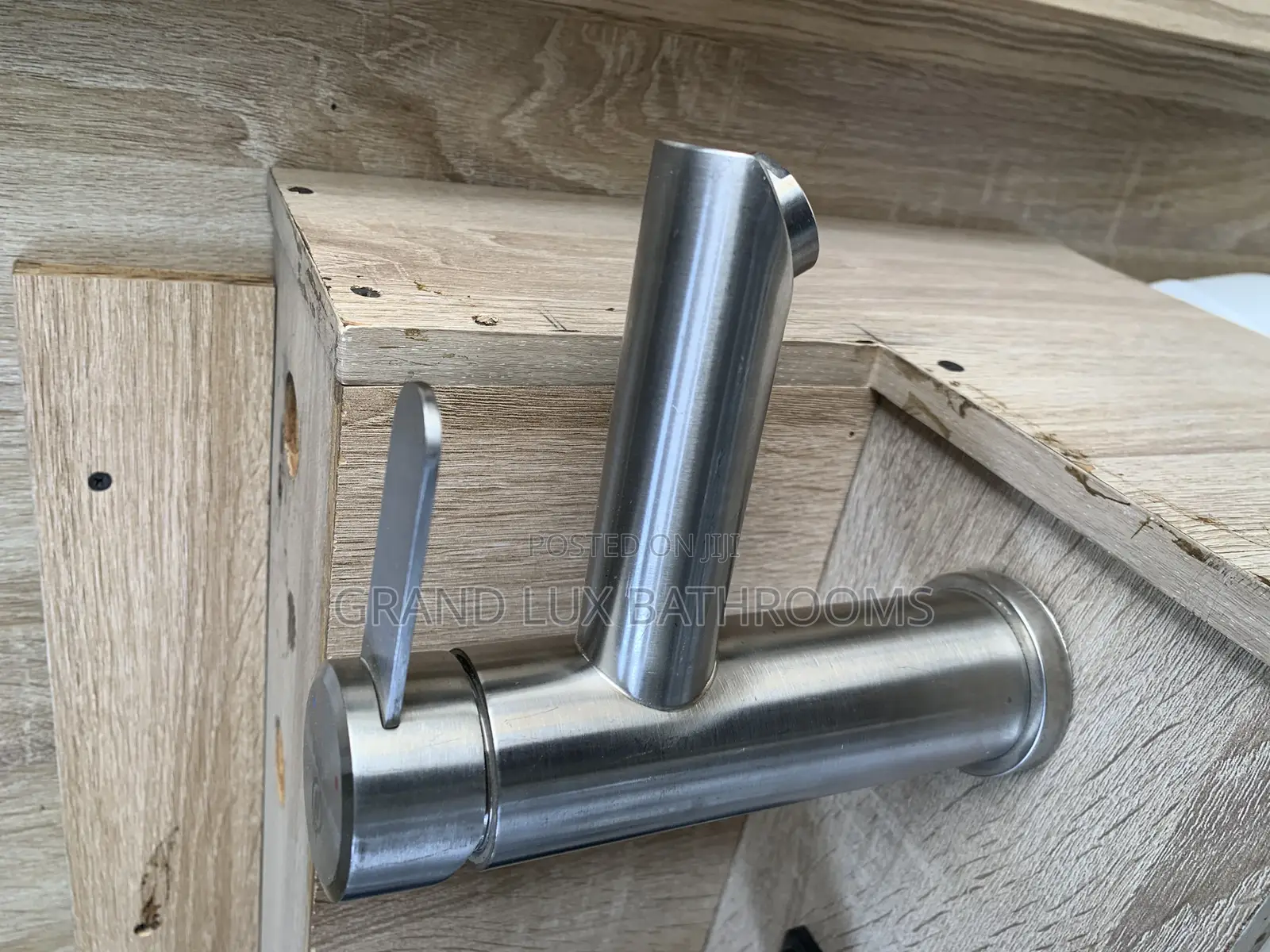 Brushed Stainless Steel Cylindrical Mixer Lever Faucet