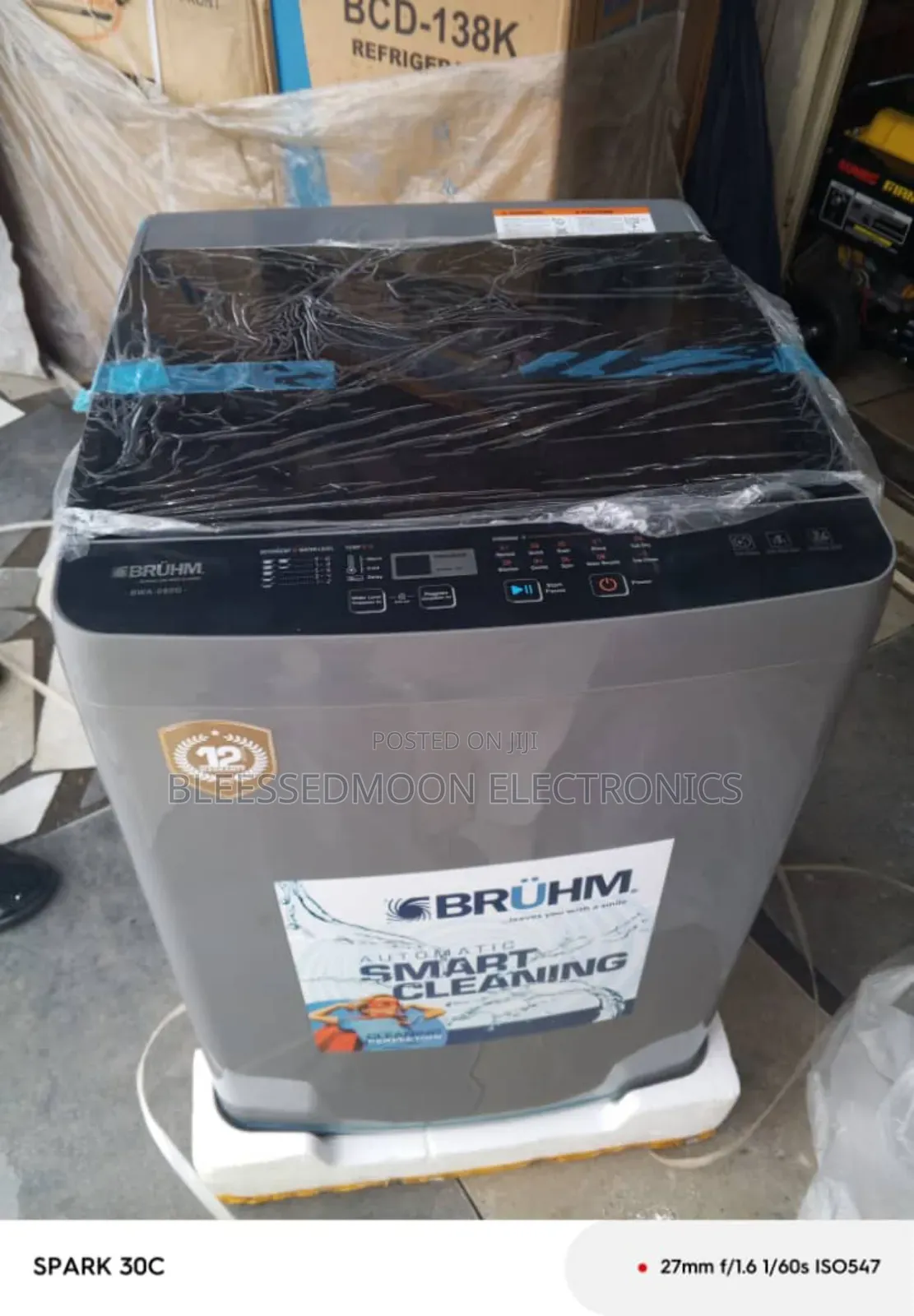 Bruhm Turkish Inverter Authomatic Washing Machine 8kg 2.5mm Moto