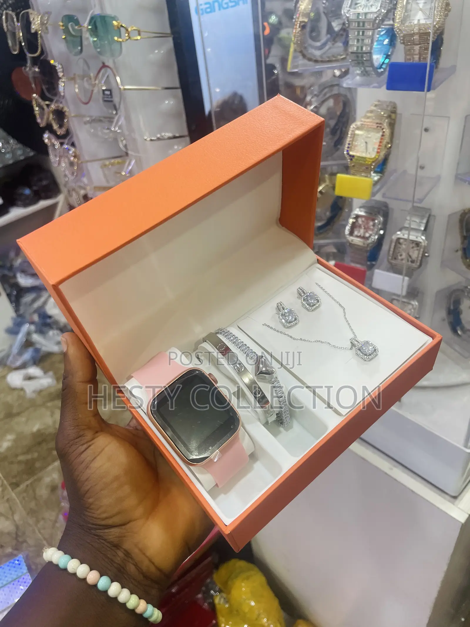 Smartwatch and Jewelry Birthday Anniversary Gift Set for Her