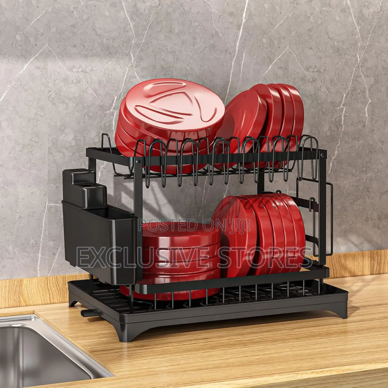 2 Tiers Multifunctional Dish Rack