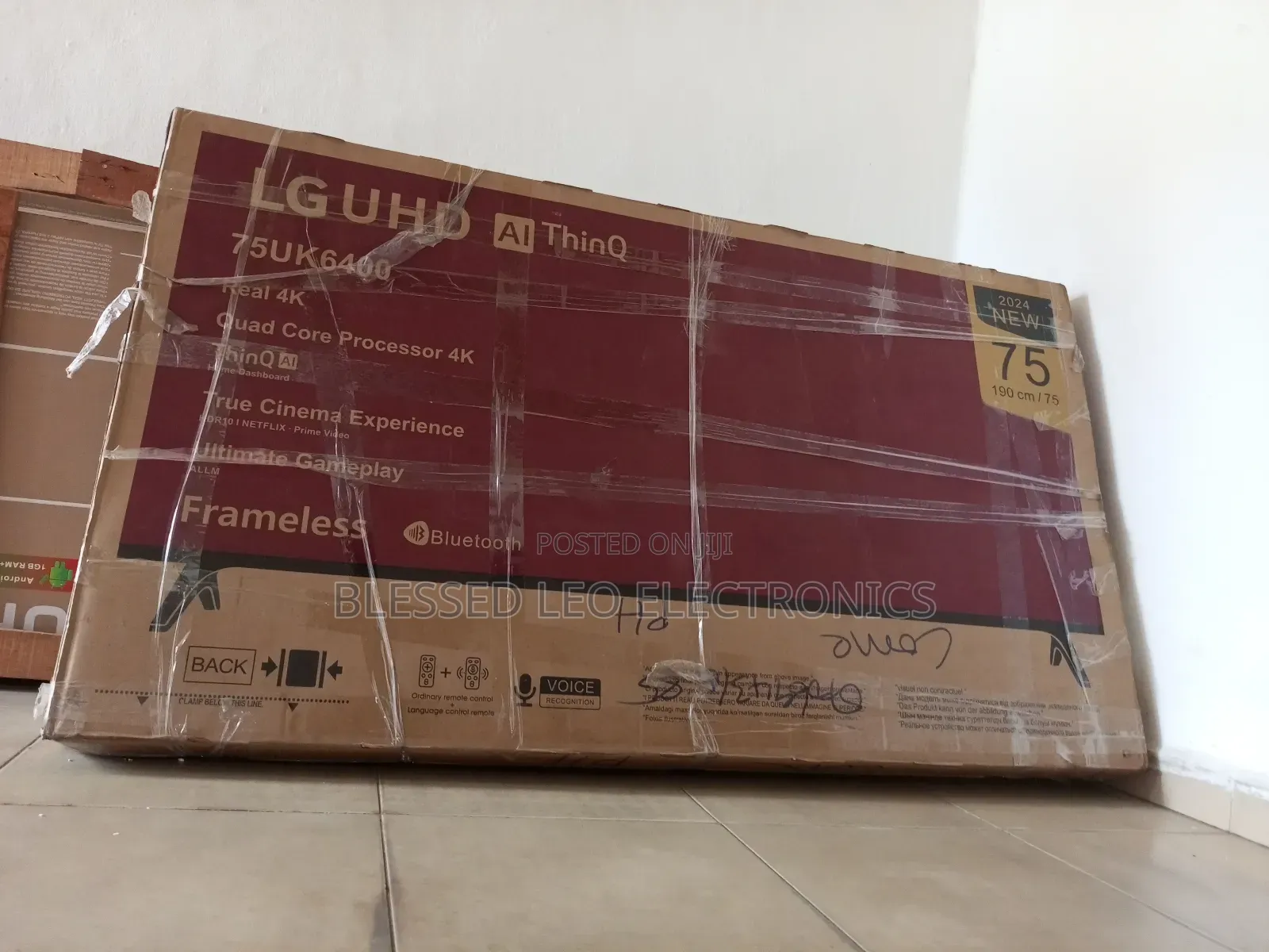 75 Inches With Inbuld Bluetooth Netflix Wi-Fi Facebook Googl