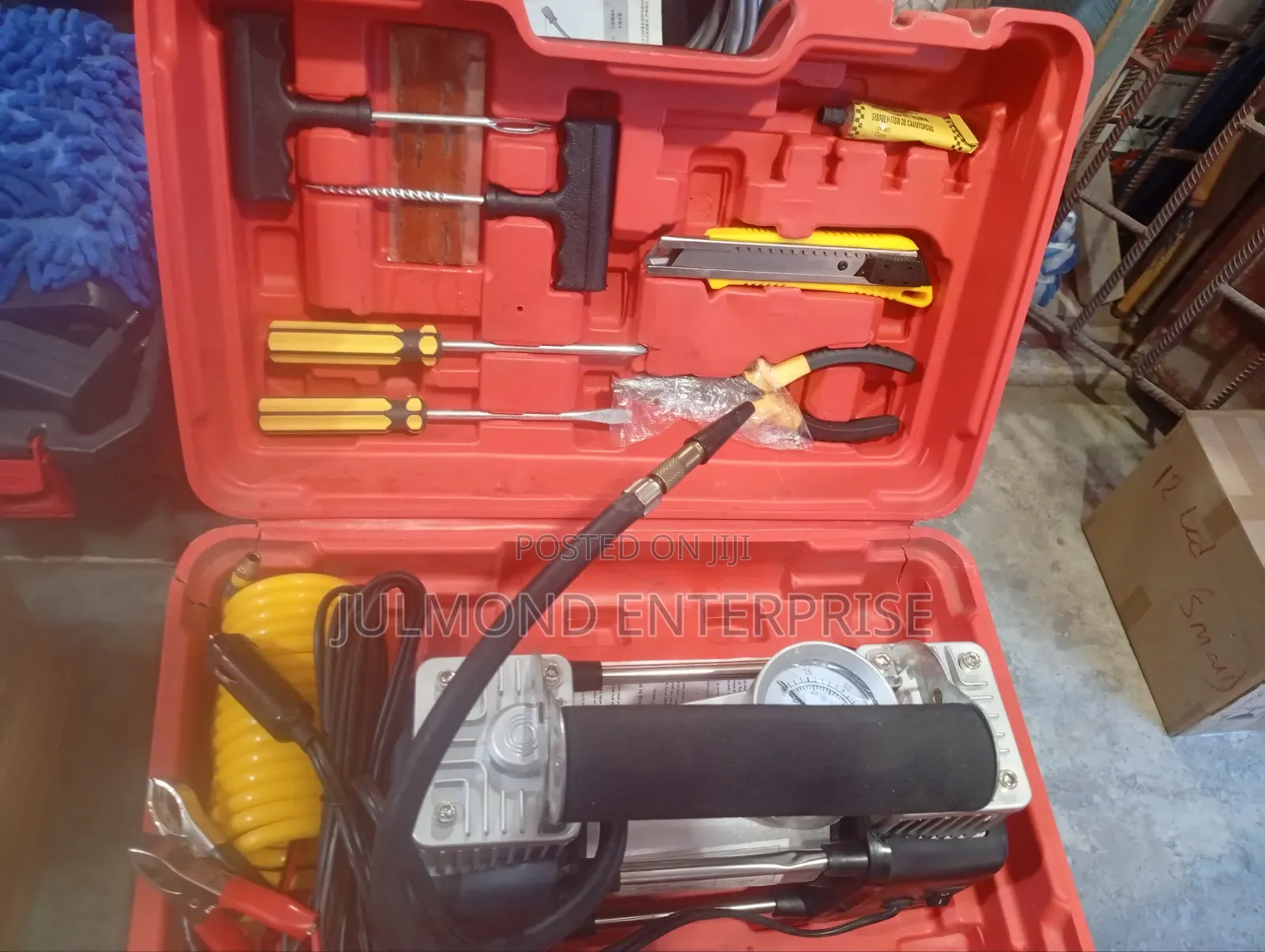 Tyre Air Compressor Inflator Double Cylinder Pump