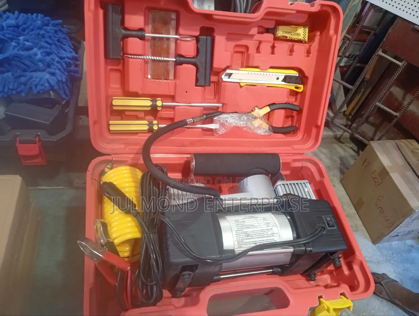 Tyre Air Compressor Inflator Double Cylinder Pump